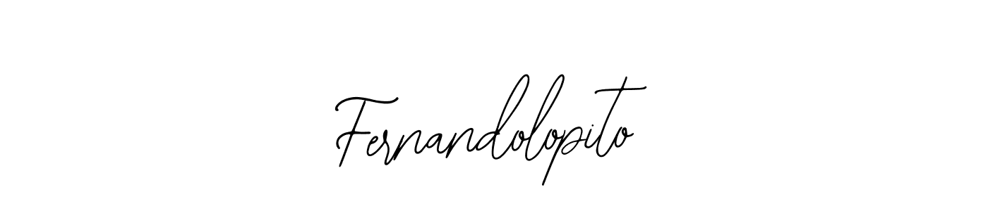 How to make Fernandolopito name signature. Use Bearetta-2O07w style for creating short signs online. This is the latest handwritten sign. Fernandolopito signature style 12 images and pictures png