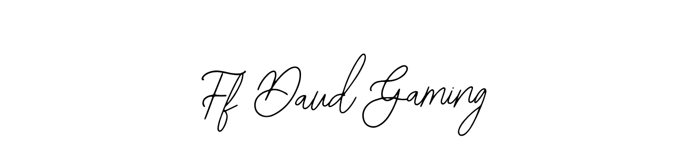 Similarly Bearetta-2O07w is the best handwritten signature design. Signature creator online .You can use it as an online autograph creator for name Ff Daud Gaming. Ff Daud Gaming signature style 12 images and pictures png