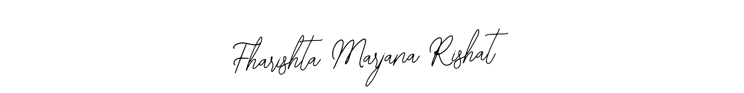 Make a beautiful signature design for name Fharishta Marjana Rishat. Use this online signature maker to create a handwritten signature for free. Fharishta Marjana Rishat signature style 12 images and pictures png