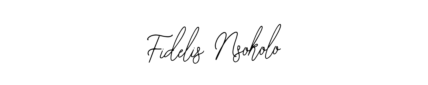 Use a signature maker to create a handwritten signature online. With this signature software, you can design (Bearetta-2O07w) your own signature for name Fidelis Nsokolo. Fidelis Nsokolo signature style 12 images and pictures png