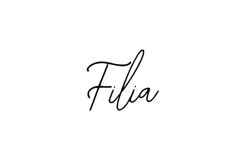 Use a signature maker to create a handwritten signature online. With this signature software, you can design (Bearetta-2O07w) your own signature for name Filia. Filia signature style 12 images and pictures png