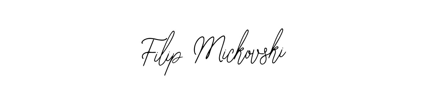 You should practise on your own different ways (Bearetta-2O07w) to write your name (Filip Mickovski) in signature. don't let someone else do it for you. Filip Mickovski signature style 12 images and pictures png