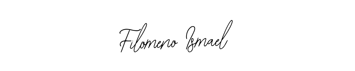 Bearetta-2O07w is a professional signature style that is perfect for those who want to add a touch of class to their signature. It is also a great choice for those who want to make their signature more unique. Get Filomeno Ismael name to fancy signature for free. Filomeno Ismael signature style 12 images and pictures png