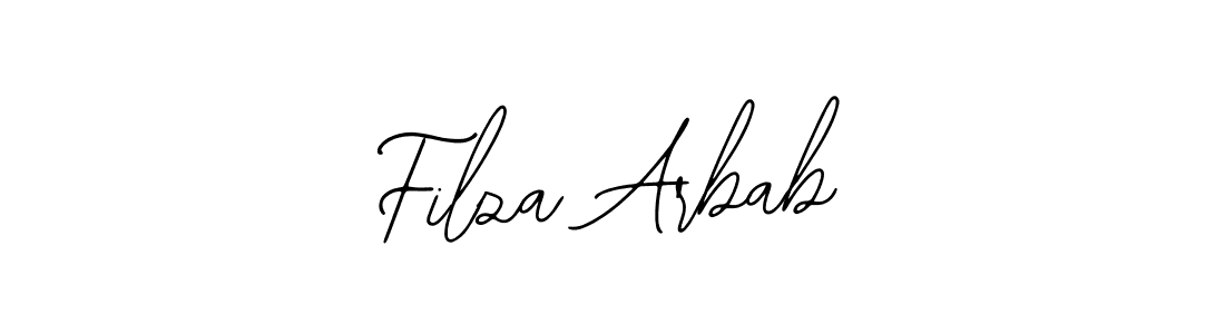 You should practise on your own different ways (Bearetta-2O07w) to write your name (Filza Arbab) in signature. don't let someone else do it for you. Filza Arbab signature style 12 images and pictures png