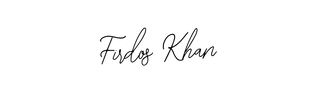 The best way (Bearetta-2O07w) to make a short signature is to pick only two or three words in your name. The name Firdos Khan include a total of six letters. For converting this name. Firdos Khan signature style 12 images and pictures png