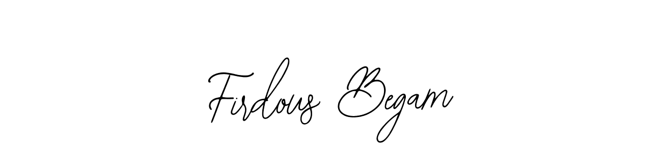 How to make Firdous Begam name signature. Use Bearetta-2O07w style for creating short signs online. This is the latest handwritten sign. Firdous Begam signature style 12 images and pictures png