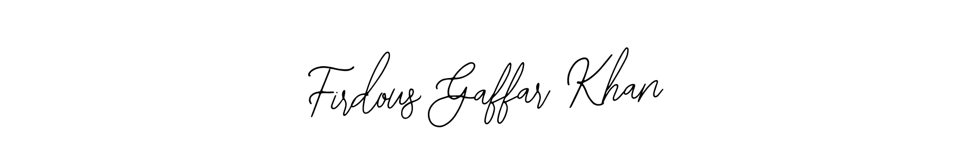 Also we have Firdous Gaffar Khan name is the best signature style. Create professional handwritten signature collection using Bearetta-2O07w autograph style. Firdous Gaffar Khan signature style 12 images and pictures png