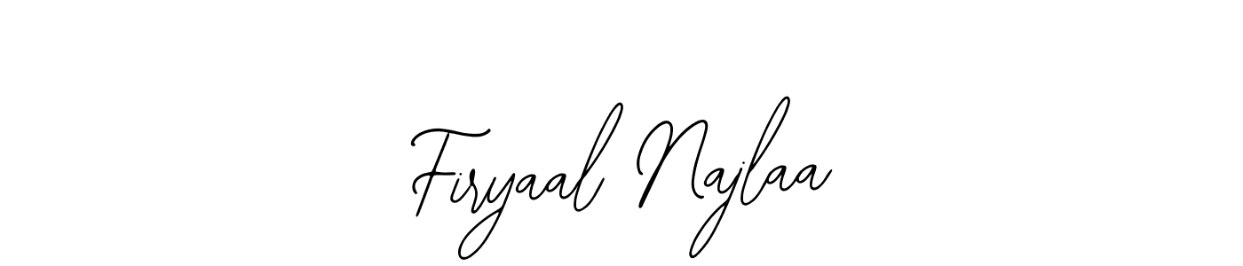 Bearetta-2O07w is a professional signature style that is perfect for those who want to add a touch of class to their signature. It is also a great choice for those who want to make their signature more unique. Get Firyaal Najlaa name to fancy signature for free. Firyaal Najlaa signature style 12 images and pictures png