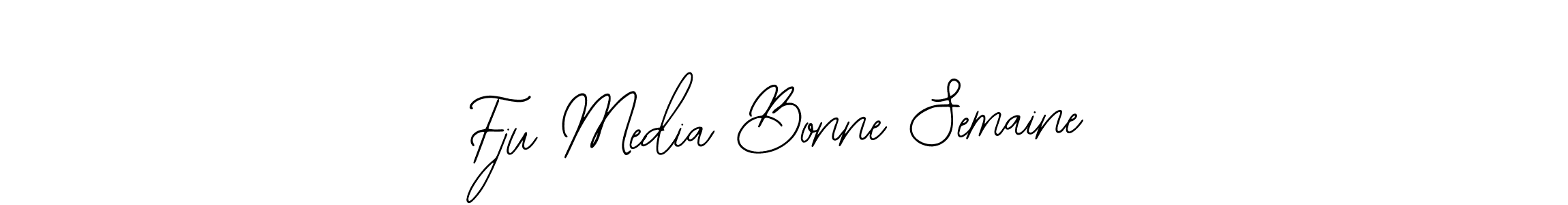 You should practise on your own different ways (Bearetta-2O07w) to write your name (Fju Media Bonne Semaine) in signature. don't let someone else do it for you. Fju Media Bonne Semaine signature style 12 images and pictures png