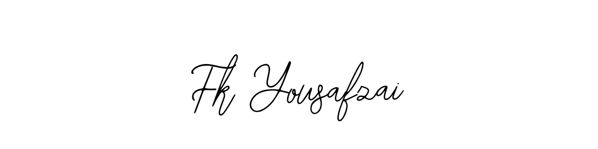 How to make Fk Yousafzai name signature. Use Bearetta-2O07w style for creating short signs online. This is the latest handwritten sign. Fk Yousafzai signature style 12 images and pictures png