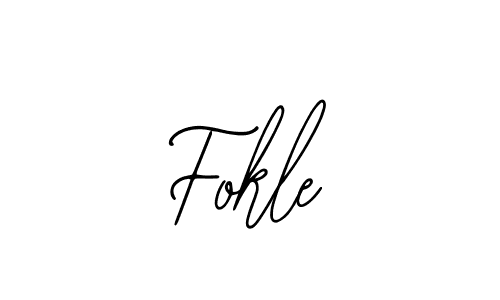 How to make Fokle name signature. Use Bearetta-2O07w style for creating short signs online. This is the latest handwritten sign. Fokle signature style 12 images and pictures png