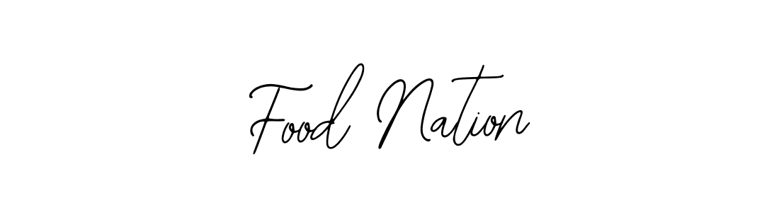 Use a signature maker to create a handwritten signature online. With this signature software, you can design (Bearetta-2O07w) your own signature for name Food Nation. Food Nation signature style 12 images and pictures png