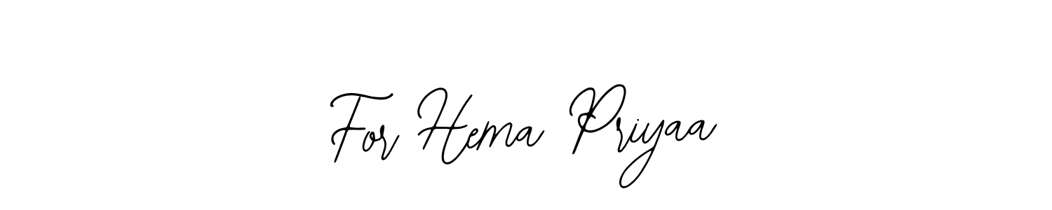 Use a signature maker to create a handwritten signature online. With this signature software, you can design (Bearetta-2O07w) your own signature for name For Hema Priyaa. For Hema Priyaa signature style 12 images and pictures png