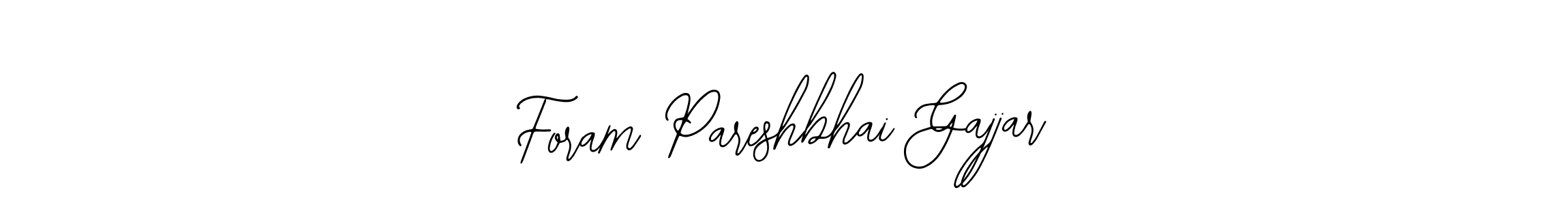 Make a beautiful signature design for name Foram Pareshbhai Gajjar. With this signature (Bearetta-2O07w) style, you can create a handwritten signature for free. Foram Pareshbhai Gajjar signature style 12 images and pictures png