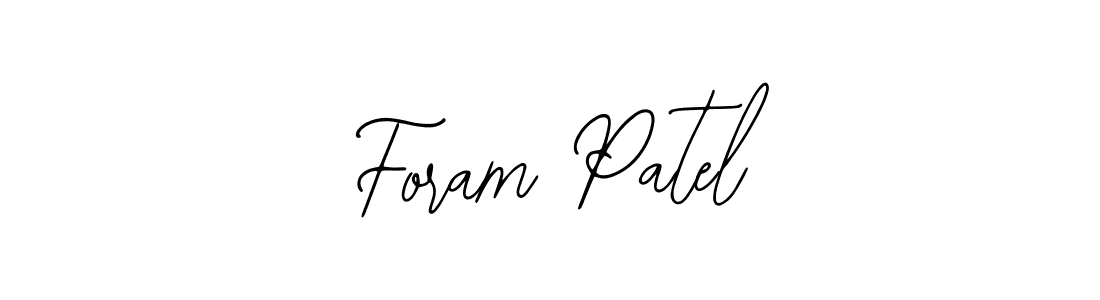 It looks lik you need a new signature style for name Foram Patel. Design unique handwritten (Bearetta-2O07w) signature with our free signature maker in just a few clicks. Foram Patel signature style 12 images and pictures png