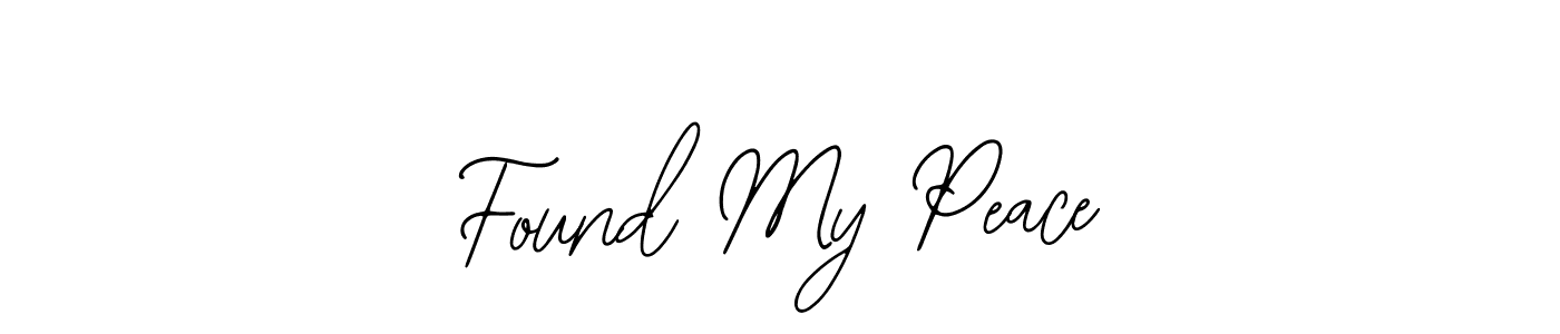 if you are searching for the best signature style for your name Found My Peace. so please give up your signature search. here we have designed multiple signature styles  using Bearetta-2O07w. Found My Peace signature style 12 images and pictures png