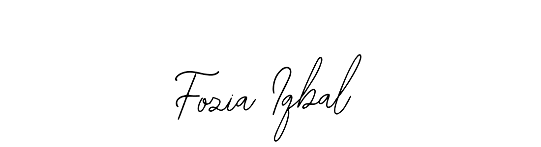 How to make Fozia Iqbal name signature. Use Bearetta-2O07w style for creating short signs online. This is the latest handwritten sign. Fozia Iqbal signature style 12 images and pictures png