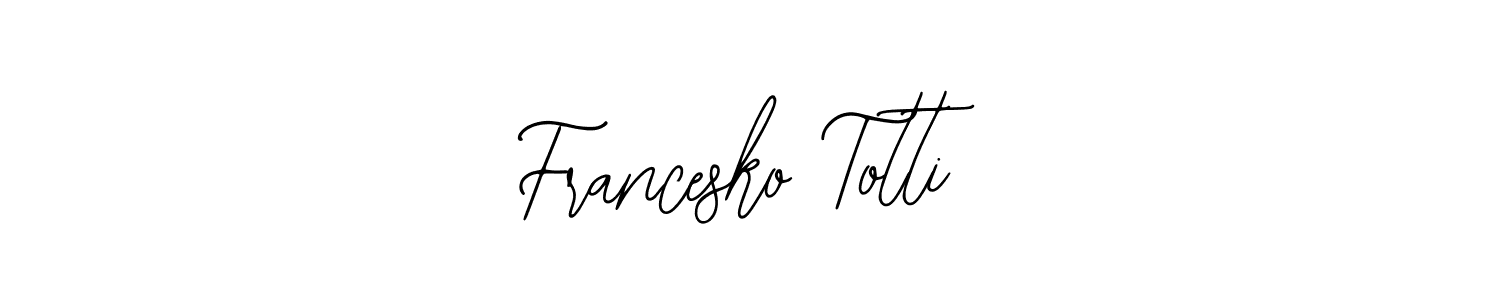 You should practise on your own different ways (Bearetta-2O07w) to write your name (Francesko Totti) in signature. don't let someone else do it for you. Francesko Totti signature style 12 images and pictures png