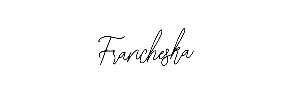 Bearetta-2O07w is a professional signature style that is perfect for those who want to add a touch of class to their signature. It is also a great choice for those who want to make their signature more unique. Get Francheska name to fancy signature for free. Francheska signature style 12 images and pictures png
