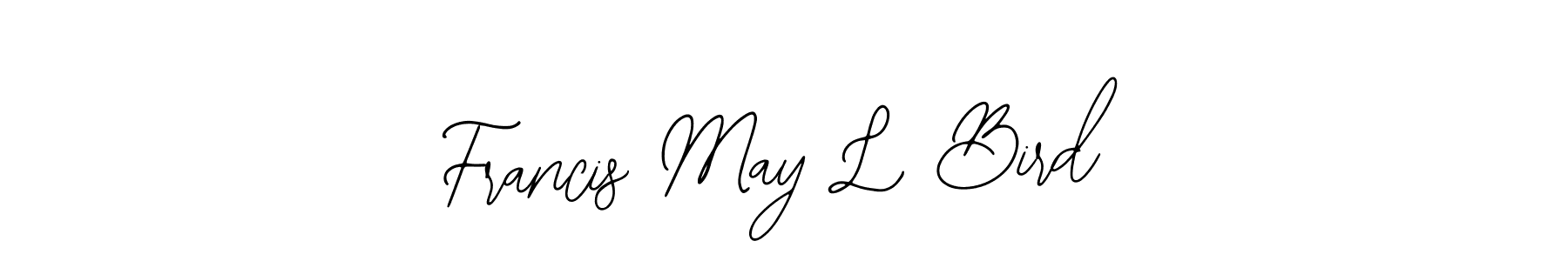 The best way (Bearetta-2O07w) to make a short signature is to pick only two or three words in your name. The name Francis May L Bird include a total of six letters. For converting this name. Francis May L Bird signature style 12 images and pictures png