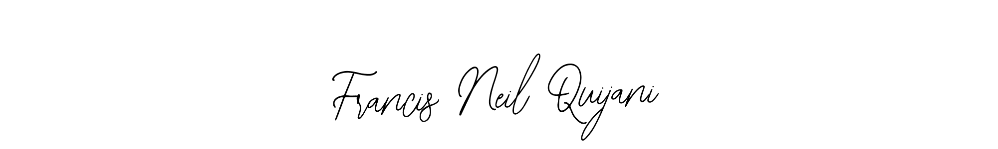 Bearetta-2O07w is a professional signature style that is perfect for those who want to add a touch of class to their signature. It is also a great choice for those who want to make their signature more unique. Get Francis Neil Quijani name to fancy signature for free. Francis Neil Quijani signature style 12 images and pictures png