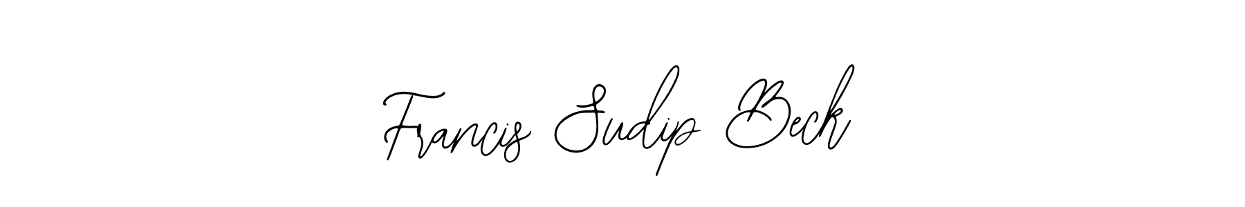 This is the best signature style for the Francis Sudip Beck name. Also you like these signature font (Bearetta-2O07w). Mix name signature. Francis Sudip Beck signature style 12 images and pictures png