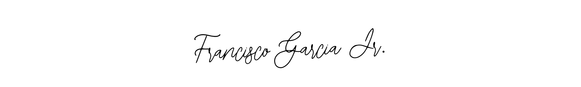 How to make Francisco Garcia Jr. name signature. Use Bearetta-2O07w style for creating short signs online. This is the latest handwritten sign. Francisco Garcia Jr. signature style 12 images and pictures png