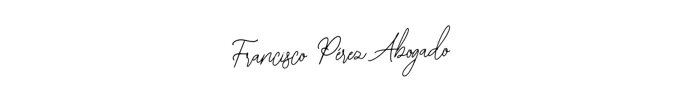 How to make Francisco Pérez Abogado name signature. Use Bearetta-2O07w style for creating short signs online. This is the latest handwritten sign. Francisco Pérez Abogado signature style 12 images and pictures png