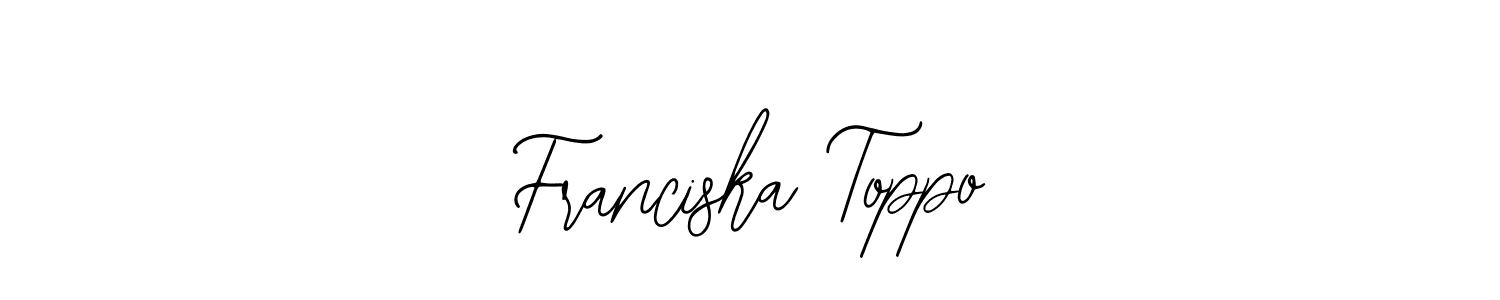 See photos of Franciska Toppo official signature by Spectra . Check more albums & portfolios. Read reviews & check more about Bearetta-2O07w font. Franciska Toppo signature style 12 images and pictures png