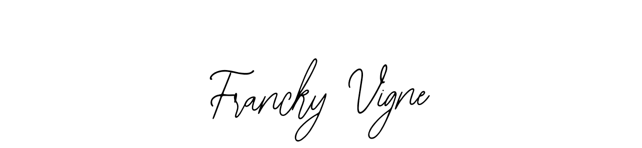 How to Draw Francky Vigne signature style? Bearetta-2O07w is a latest design signature styles for name Francky Vigne. Francky Vigne signature style 12 images and pictures png