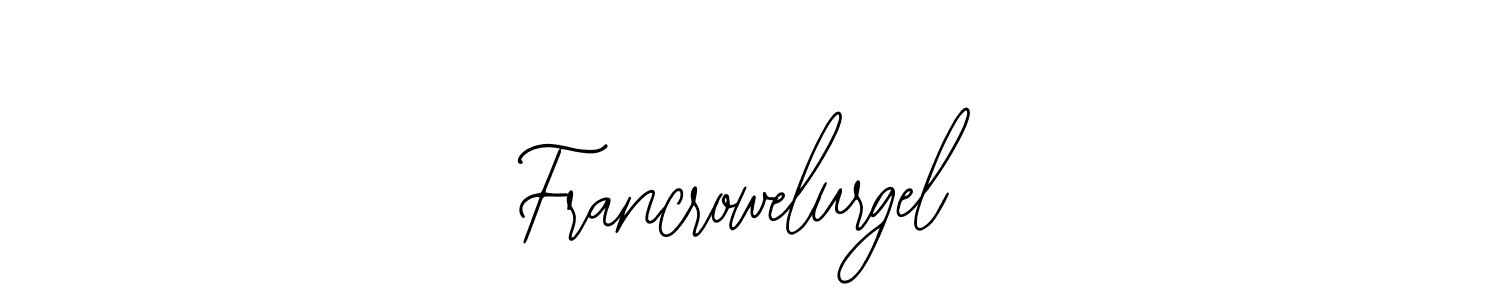 Also You can easily find your signature by using the search form. We will create Francrowelurgel name handwritten signature images for you free of cost using Bearetta-2O07w sign style. Francrowelurgel signature style 12 images and pictures png