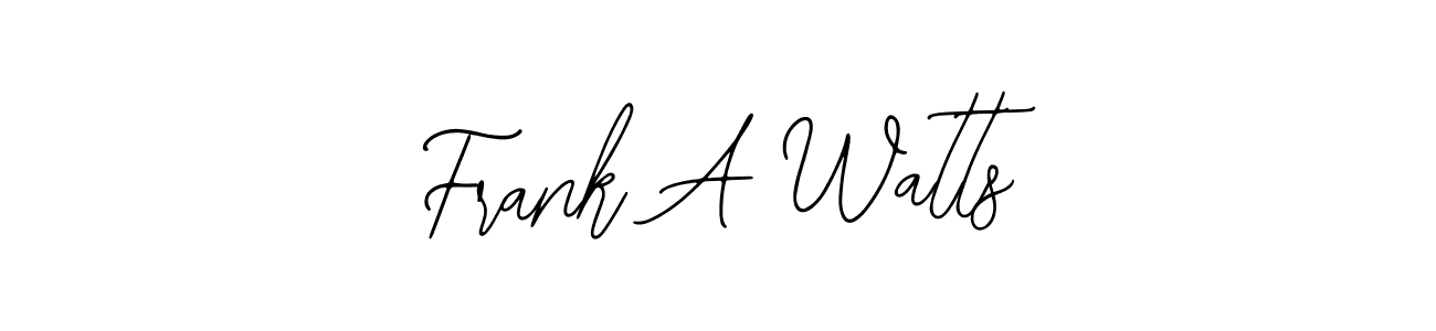 Create a beautiful signature design for name Frank A Watts. With this signature (Bearetta-2O07w) fonts, you can make a handwritten signature for free. Frank A Watts signature style 12 images and pictures png