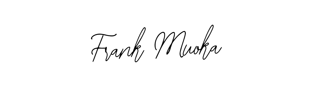 Bearetta-2O07w is a professional signature style that is perfect for those who want to add a touch of class to their signature. It is also a great choice for those who want to make their signature more unique. Get Frank Muoka name to fancy signature for free. Frank Muoka signature style 12 images and pictures png