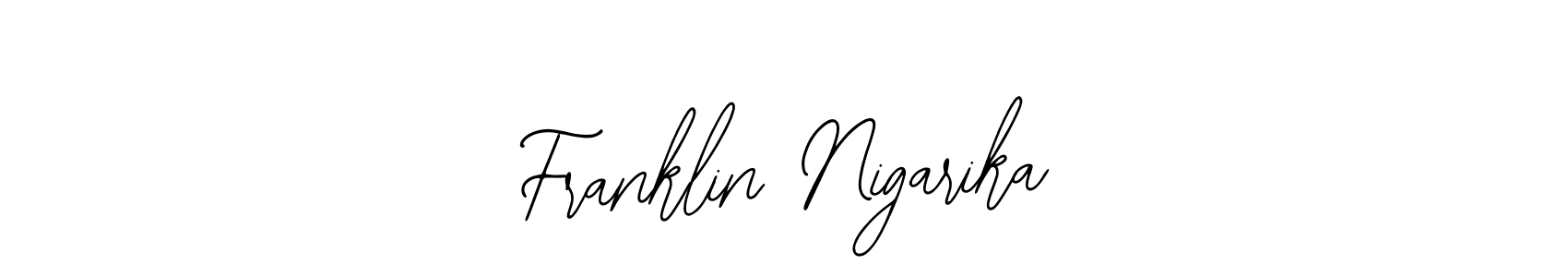 How to make Franklin Nigarika name signature. Use Bearetta-2O07w style for creating short signs online. This is the latest handwritten sign. Franklin Nigarika signature style 12 images and pictures png
