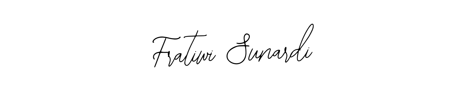 Bearetta-2O07w is a professional signature style that is perfect for those who want to add a touch of class to their signature. It is also a great choice for those who want to make their signature more unique. Get Fratiwi Sunardi name to fancy signature for free. Fratiwi Sunardi signature style 12 images and pictures png