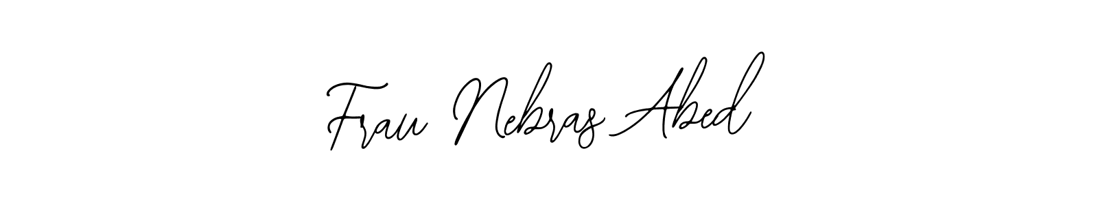 The best way (Bearetta-2O07w) to make a short signature is to pick only two or three words in your name. The name Frau Nebras Abed include a total of six letters. For converting this name. Frau Nebras Abed signature style 12 images and pictures png