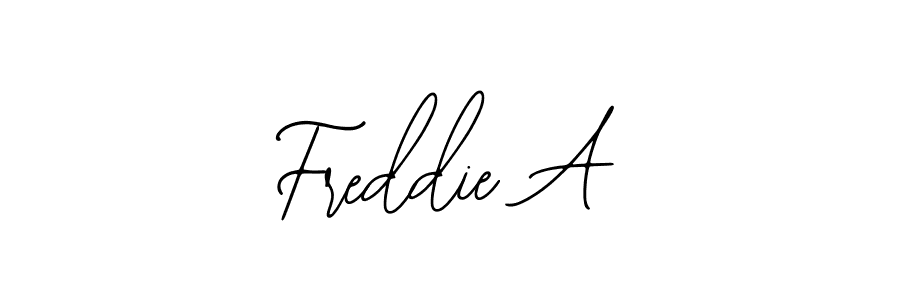 You should practise on your own different ways (Bearetta-2O07w) to write your name (Freddie A) in signature. don't let someone else do it for you. Freddie A signature style 12 images and pictures png