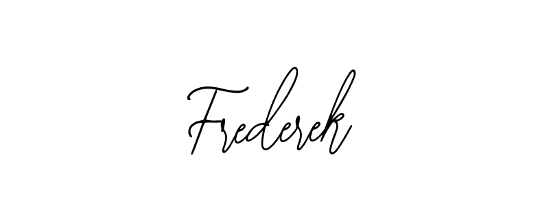 Use a signature maker to create a handwritten signature online. With this signature software, you can design (Bearetta-2O07w) your own signature for name Frederek. Frederek signature style 12 images and pictures png