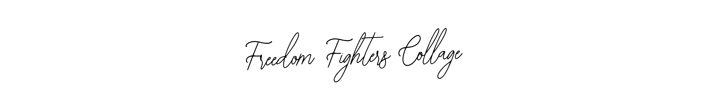 Make a beautiful signature design for name Freedom Fighters Collage. Use this online signature maker to create a handwritten signature for free. Freedom Fighters Collage signature style 12 images and pictures png