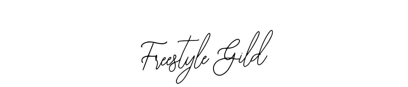 How to make Freestyle Gild name signature. Use Bearetta-2O07w style for creating short signs online. This is the latest handwritten sign. Freestyle Gild signature style 12 images and pictures png