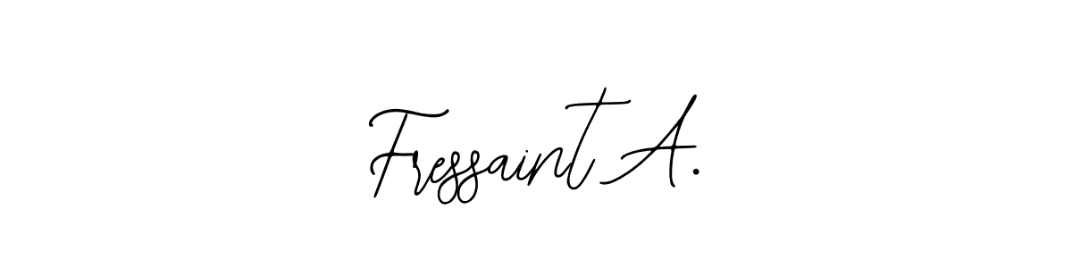 See photos of Fressaint A. official signature by Spectra . Check more albums & portfolios. Read reviews & check more about Bearetta-2O07w font. Fressaint A. signature style 12 images and pictures png