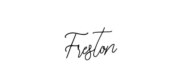 How to make Freston name signature. Use Bearetta-2O07w style for creating short signs online. This is the latest handwritten sign. Freston signature style 12 images and pictures png