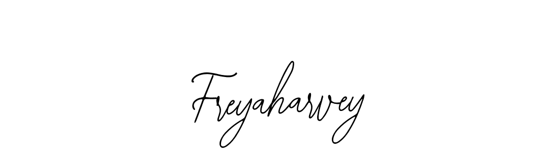 How to make Freyaharvey name signature. Use Bearetta-2O07w style for creating short signs online. This is the latest handwritten sign. Freyaharvey signature style 12 images and pictures png
