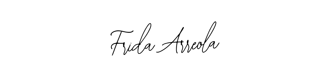 How to make Frida Arreola name signature. Use Bearetta-2O07w style for creating short signs online. This is the latest handwritten sign. Frida Arreola signature style 12 images and pictures png
