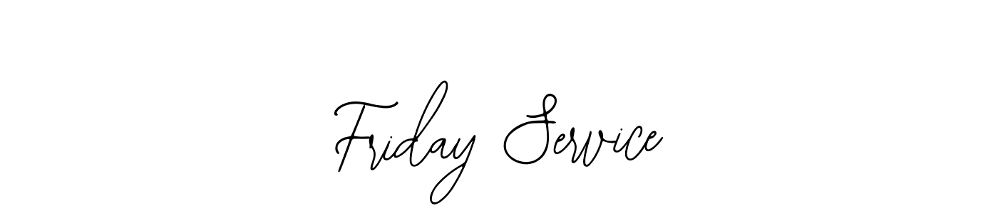 Use a signature maker to create a handwritten signature online. With this signature software, you can design (Bearetta-2O07w) your own signature for name Friday Service. Friday Service signature style 12 images and pictures png