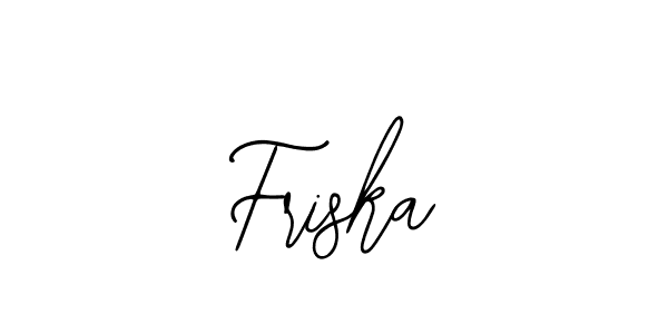 Design your own signature with our free online signature maker. With this signature software, you can create a handwritten (Bearetta-2O07w) signature for name Friska. Friska signature style 12 images and pictures png