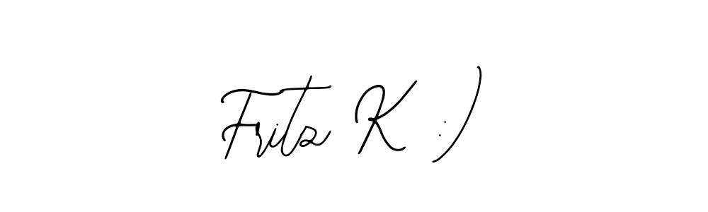 How to make Fritz K :) name signature. Use Bearetta-2O07w style for creating short signs online. This is the latest handwritten sign. Fritz K :) signature style 12 images and pictures png