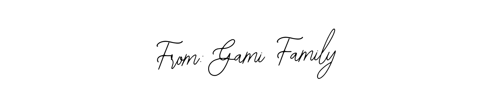 This is the best signature style for the From: Gami Family name. Also you like these signature font (Bearetta-2O07w). Mix name signature. From: Gami Family signature style 12 images and pictures png