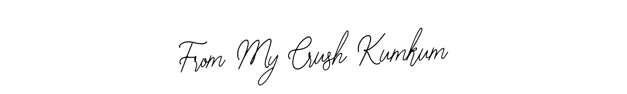 The best way (Bearetta-2O07w) to make a short signature is to pick only two or three words in your name. The name From My Crush Kumkum include a total of six letters. For converting this name. From My Crush Kumkum signature style 12 images and pictures png