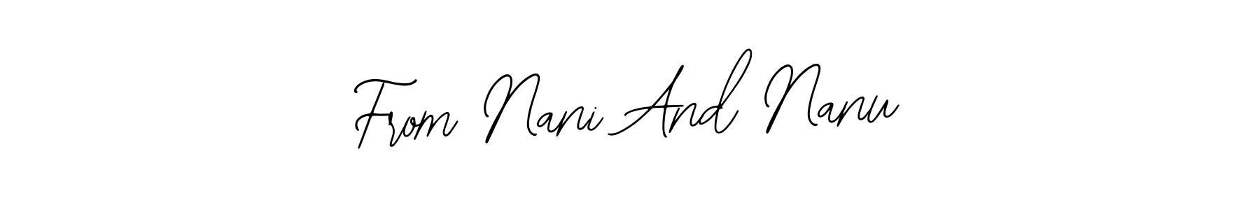 Design your own signature with our free online signature maker. With this signature software, you can create a handwritten (Bearetta-2O07w) signature for name From Nani And Nanu. From Nani And Nanu signature style 12 images and pictures png